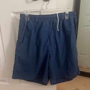 Columbia Navy Elastic Waist Shorts